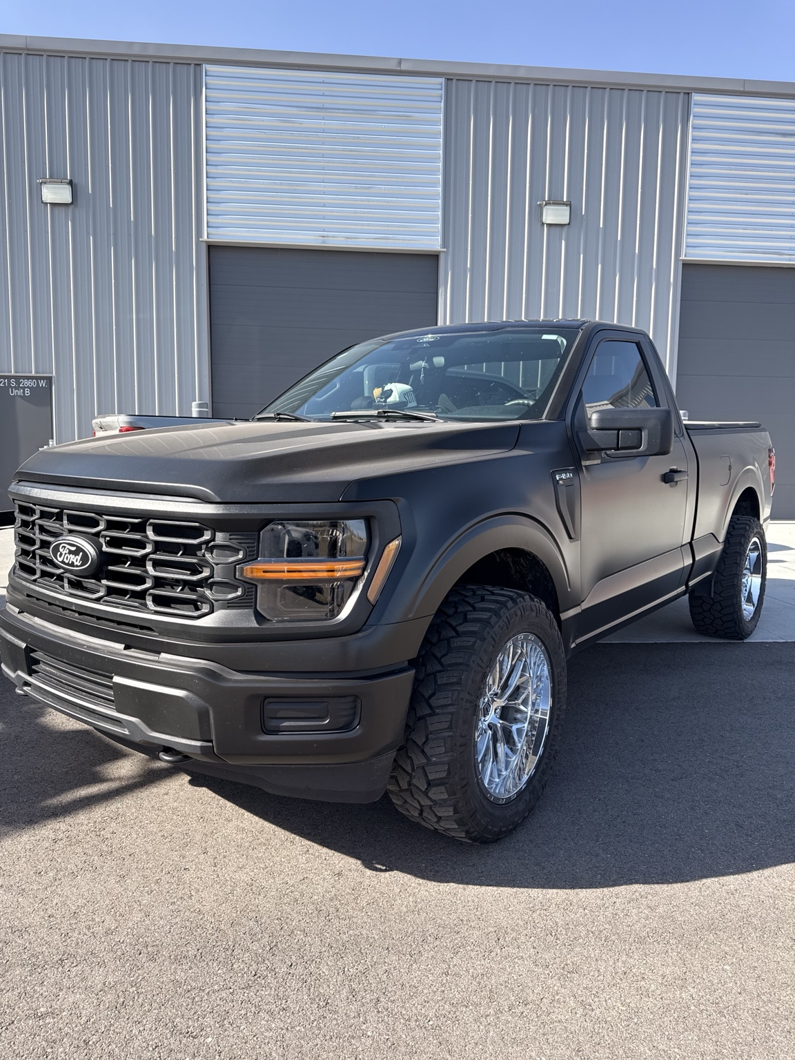 Matte black single cab Ford F-150