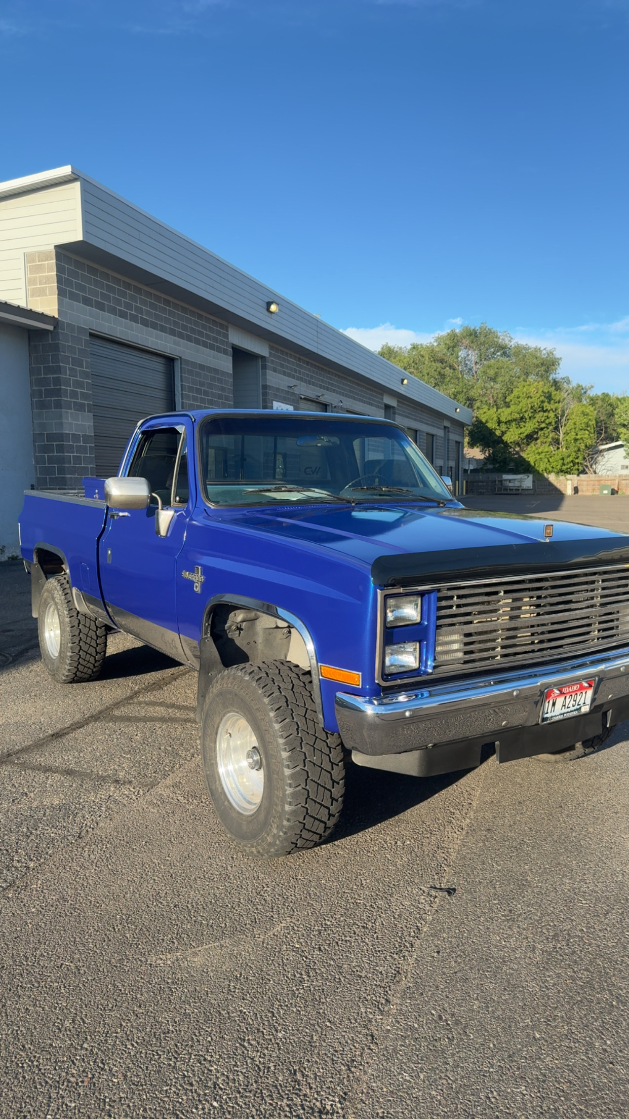 Blue classic Chevrolet pickup